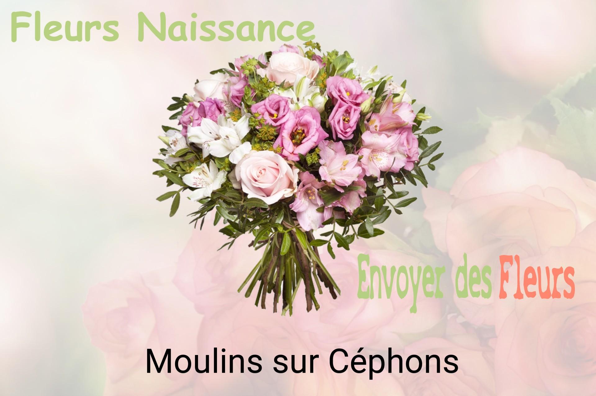 Bouquet de fleurs de naissance livré à Moulins-sur-Céphons