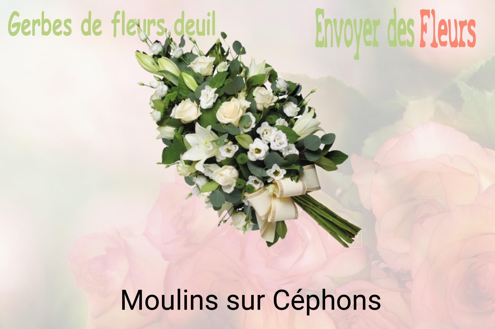 Gerbe de fleurs de deuil livrée à Moulins-sur-Céphons